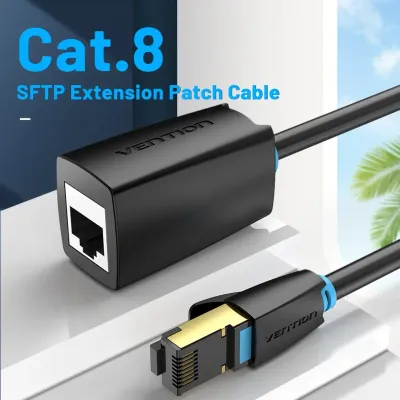 VENTION Cat.8 SSTP Extension Patch Cable 0.5M BlackModel # IKHBD