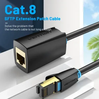 VENTION Cat.8 SSTP Extension Patch Cable 1M BlackModel # IKHBF