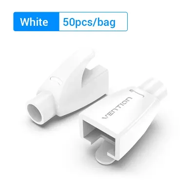 VENTION RJ45 Strain Relief Boots White PVC Type 50 PackModel # IODW0-50