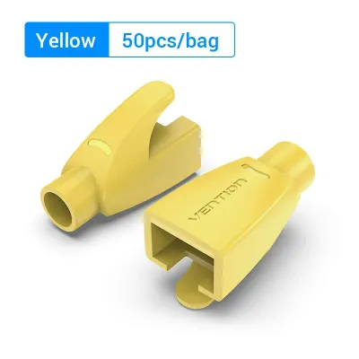 VENTION RJ45 Strain Relief Boots Yellow PVC Type 50 PackModel # IODY0-50