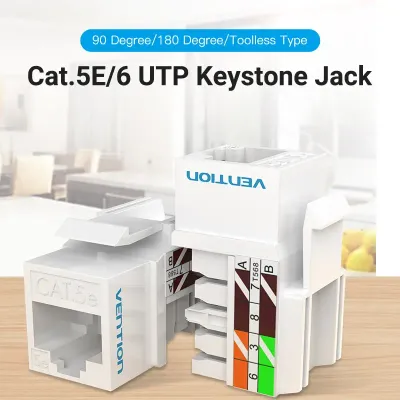 VENTION Cat.6 UTP Keystone Jack White Plastic TypeModel # IPDW0