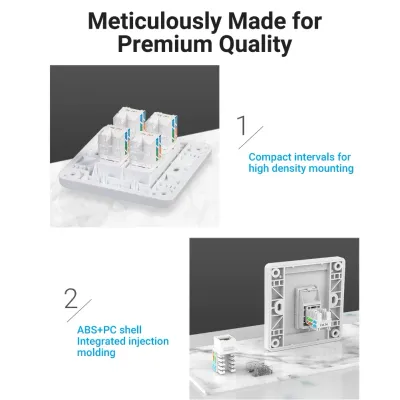VENTION Cat.6 UTP 180 Degree Keystone Jack WhiteModel # IPEW0