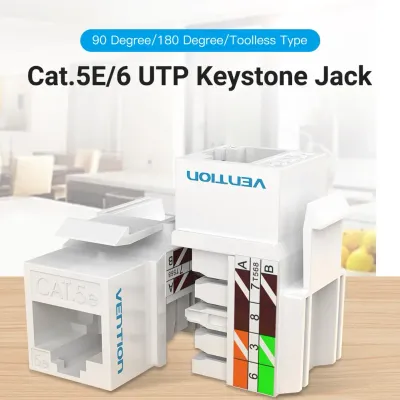 VENTION Cat.6 UTP 180 Degree Keystone Jack WhiteModel # IPEW0