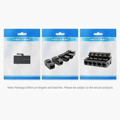 VENTION Cat.6 UTP Keystone Jack Coupler 10 Pack BlackModel # IPGB0-10