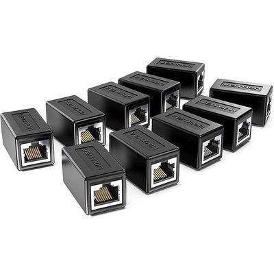 VENTION Cat.6 FTP Keystone Jack Coupler 10 Pack BlackModel # IPVB0-10