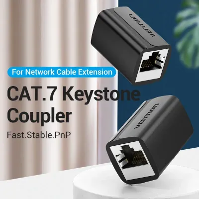 VENTION Cat.7 FTP Keystone Jack Coupler BlackModel # IPWB0