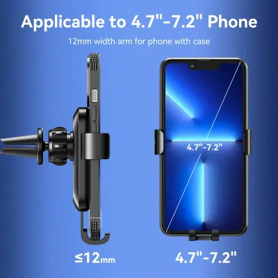 VENTION Auto-Clamping Car Phone Mount With Duckbill Clip Black Square Fashion TypeModel # KCTB0