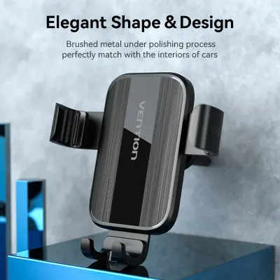 VENTION Auto-Clamping Car Phone Mount With Duckbill Clip Black Square Fashion TypeModel # KCTB0