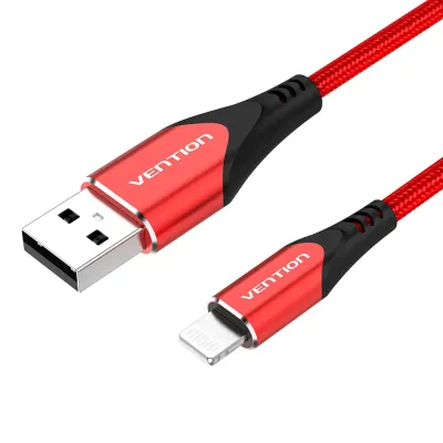 VENTION USB 2.0 A to Lightning Cable 2M Red Aluminum Alloy TypeModel # LABRH