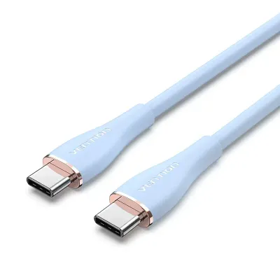 VENTION USB 2.0 C Male to C Male  5A Cable 1M Light Blue Silicone TypeModel # TAWSF