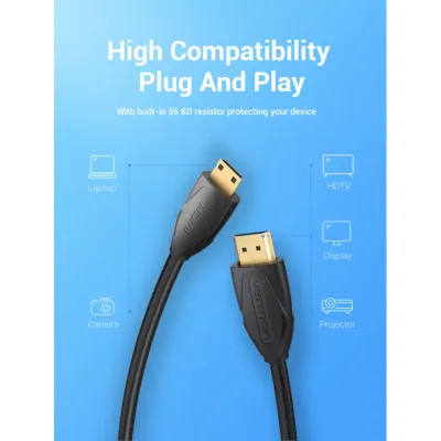 VENTION Mini HDMI Cable 1M BlackModel # VAA-D02-B100