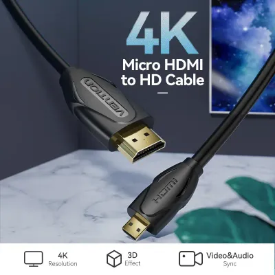 VENTION Micro HDMI Cable 1.5M BlackModel # VAA-D03-B150