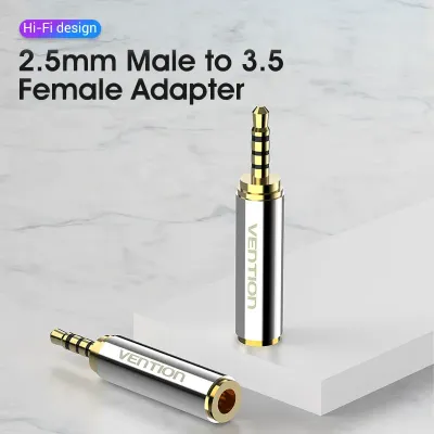 VENTION 3.5mm Female to 2.5mm Male Adapter GoldModel # VAB-S02