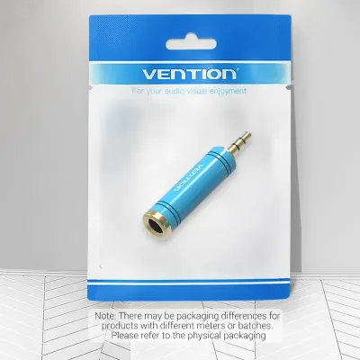 VENTION 6.5mm Female to 3.5mm Male Adapter BlueModel # VAB-S04-L