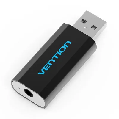 VENTION USB External Sound Card Black Metal Type (CTIA)Model # VAB-S15-B