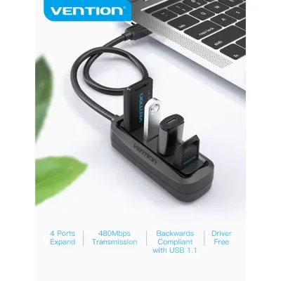 VENTION 4 Ports USB2.0 HUB 0.15M BlackModel # VAS-J43-B015