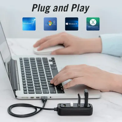 VENTION 4 Ports USB2.0 HUB 0.15M BlackModel # VAS-J43-B015