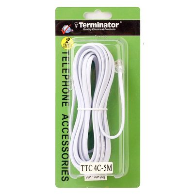 Terminator Telephone Extension Cord 4C 5M USA /USA Type
