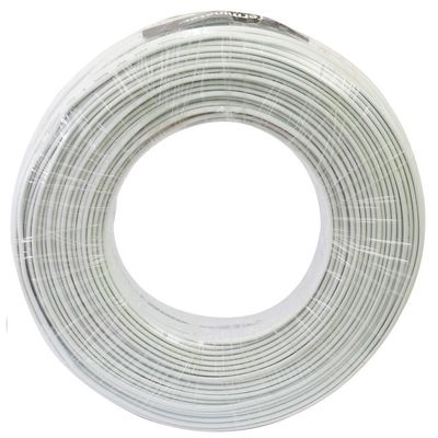 Terminator Telephone Wire 4 Core 100 Yards Conductor 7x0.12mm CCA Cable PVC 2.4mm x4.8mm-White