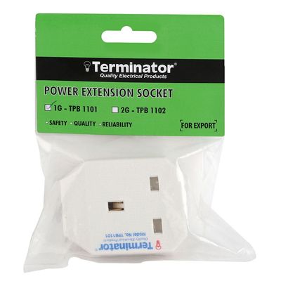 Terminator 1 Way UK Power Extension Socket Without Cable