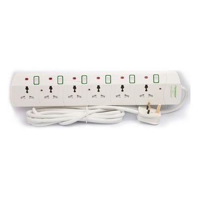 Terminator 6 Way Universal Power Extension Socket 13A 3M