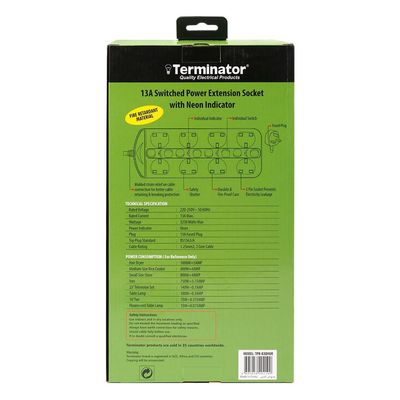 Terminator Extension 8G/3M TPB 838-UK Socket, Individual Switch Terminator