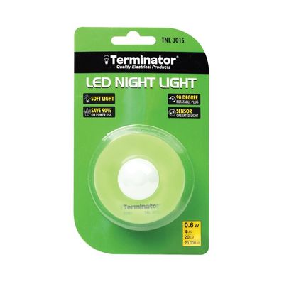 Terminator Terminator LED Night Light Sensor Operated 13A 110-220V Soft Light for Bedroom,Kitchen, Hallway, Stairs TNL301S (Green)