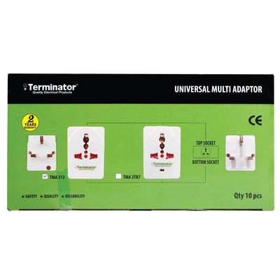 Terminator Terminator Power Adapter 3 Way Universal Sockets (TMA 313)