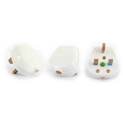 Terminator Top Plug With Fited 13A Fuse 3 Pin Plat + Granual Finish