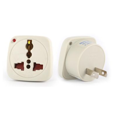 Terminator Travel Adaptor With Shutter & Indicator (2 USA Pins To Universal)