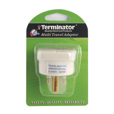 Terminator Terminator Multi Travel Adapter 110-250V 5A Power Plug with Safety Shutter and LED Indicator TL-20