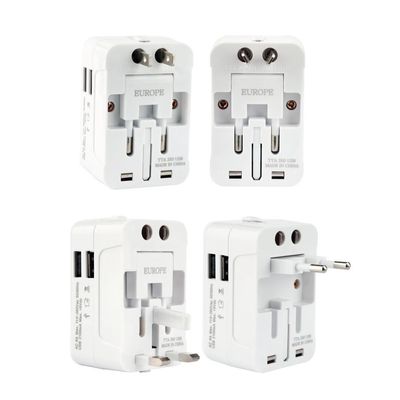 Terminator Multi Pin Travel Adaptor With Universal Socket & 2 USB 2.1A