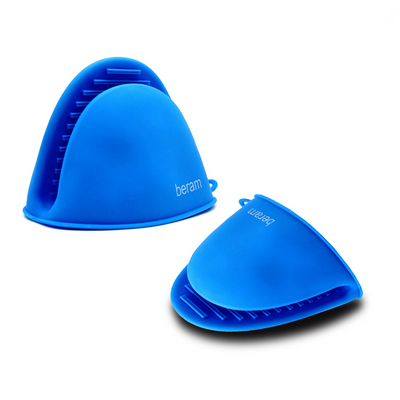 Silicone Oven Mittens Set of 2 Blue