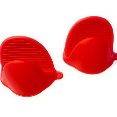 Silicone Oven Mittens Set of 2 Red