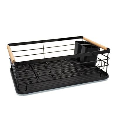 One Layer Kitchen Dish Rack with Drainboard