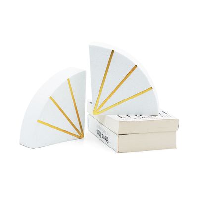 Circular White and Gold Bookend