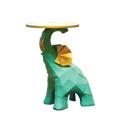 Green Dancing Elephant Table Stand