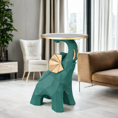 Green Dancing Elephant Table Stand