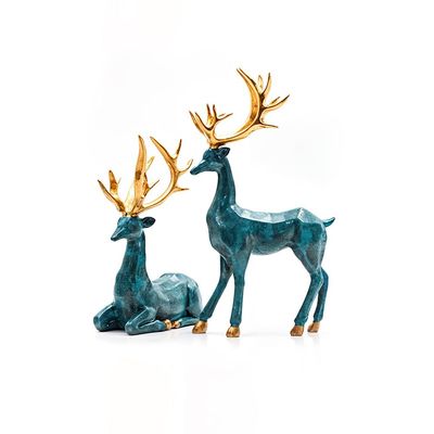 Teal Reindeer Table Set