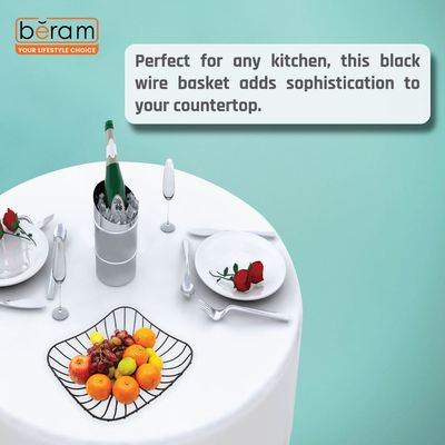 Black Wired Fruit Basket