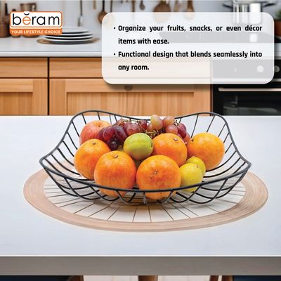 Black Wired Fruit Basket