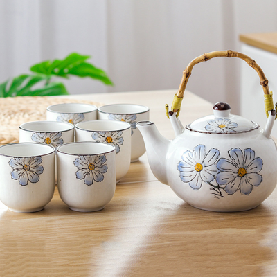 Blue Ceramic Tea Pot Set