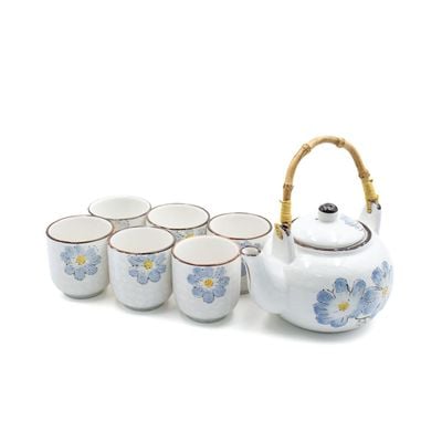 Blue Ceramic Tea Pot Set