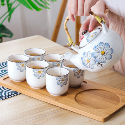 Blue Ceramic Tea Pot Set