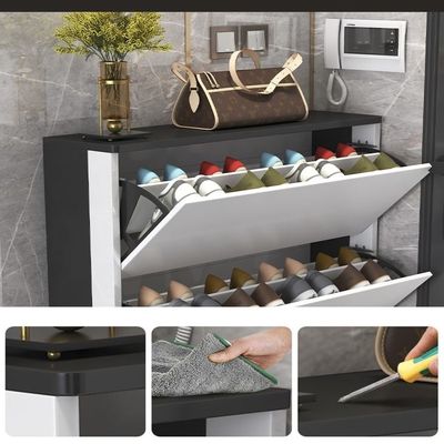 Modern Multi-Tier Shoe - Shoes Cabinet Organizer -White