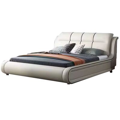 Modern Leather Bed -king Size 180x200CM - Off White