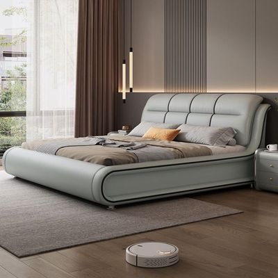 Modern Leather Bed -king Size 180x200CM - Grey