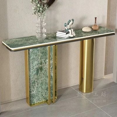 Console Table  - 140cm -Golden with Brown