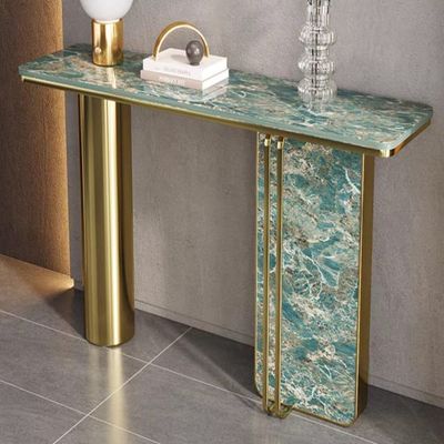 Console Table  - 140cm -Golden with Brown