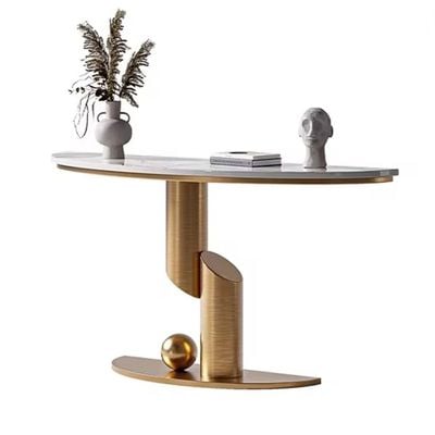 Console Table - Half Moon 140cm - Golden